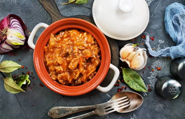 Carne picada con arroz — Foto de Stock