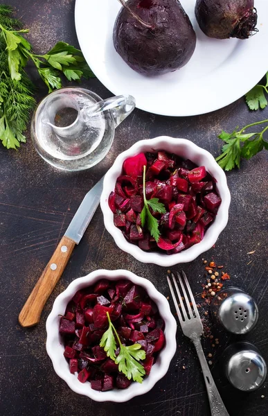 Salad Boiled Beet Bowls — Stock Photo, Image