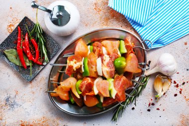 ham kebap plaka üzerinde ve bir tablo