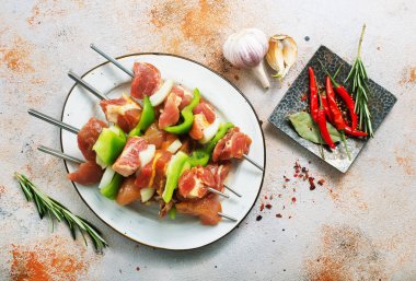 ham kebap plaka üzerinde ve bir tablo