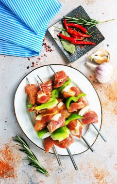 ham kebap plaka üzerinde ve bir tablo