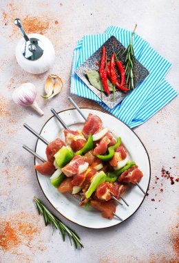 ham kebap plaka üzerinde ve bir tablo