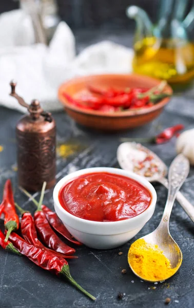 Molho de pimenta com especiarias — Fotografia de Stock