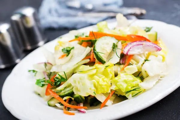 Frischer vegetarischer Salat — Stockfoto