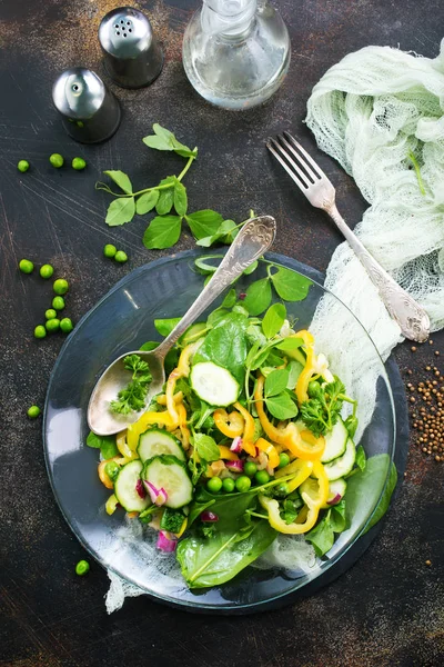 Vegetable Salad Oil Salt Diet Food — Stock Photo, Image