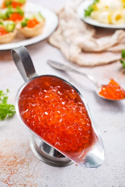 Delicious Salmon Caviar Seafood Delicacy — Stock Photo, Image