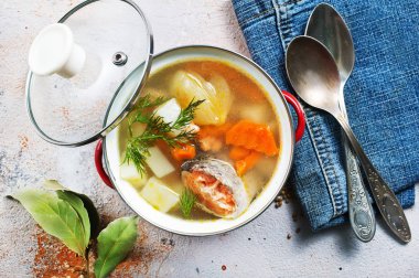 lezzetli balık tava sebze çorbası