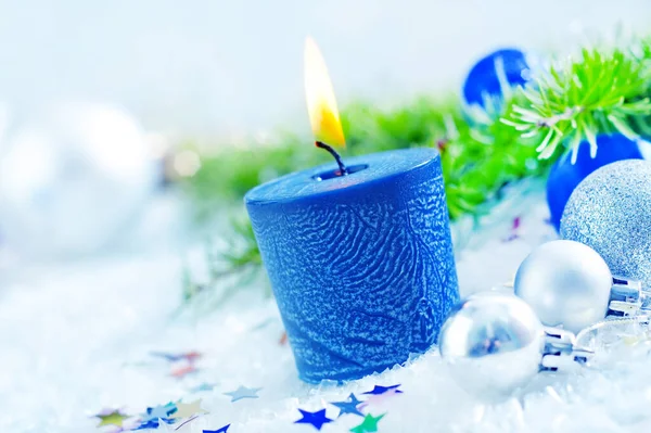 Candle Christmas Decoration — Stock Photo, Image