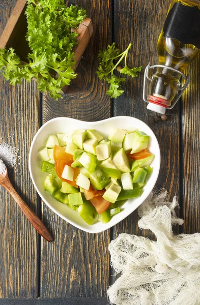 Fresh Salad Salad Avocado Pepper — Stock Photo, Image