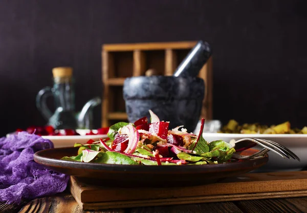 Salad Beet Nuts Aroma Oil — Stock Photo, Image