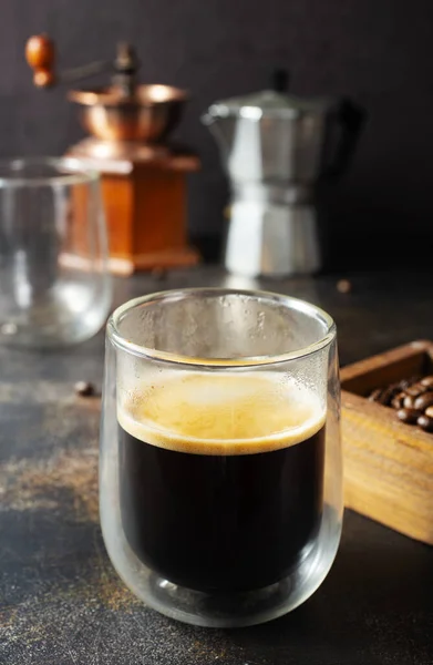 Kaffeetrinken Glas Cuo Auf Einem Tisch — Stockfoto