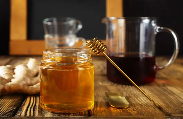 Honey Ginger Tea Table — Stock Photo, Image