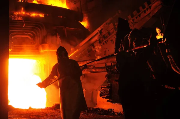 Industrielle metallurgische Eisenmusterherstellung lizenzfreie Stockfotos
