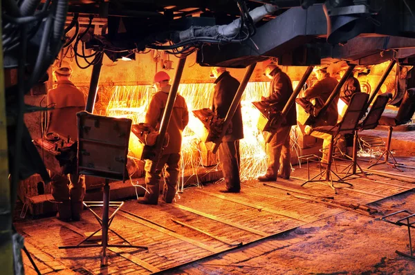 Industria metallurgica colata continua stampo macchina — Foto Stock