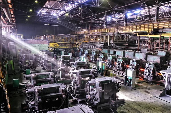 Industrial metallurgical plant fabrication rolling mill — Stock Photo, Image