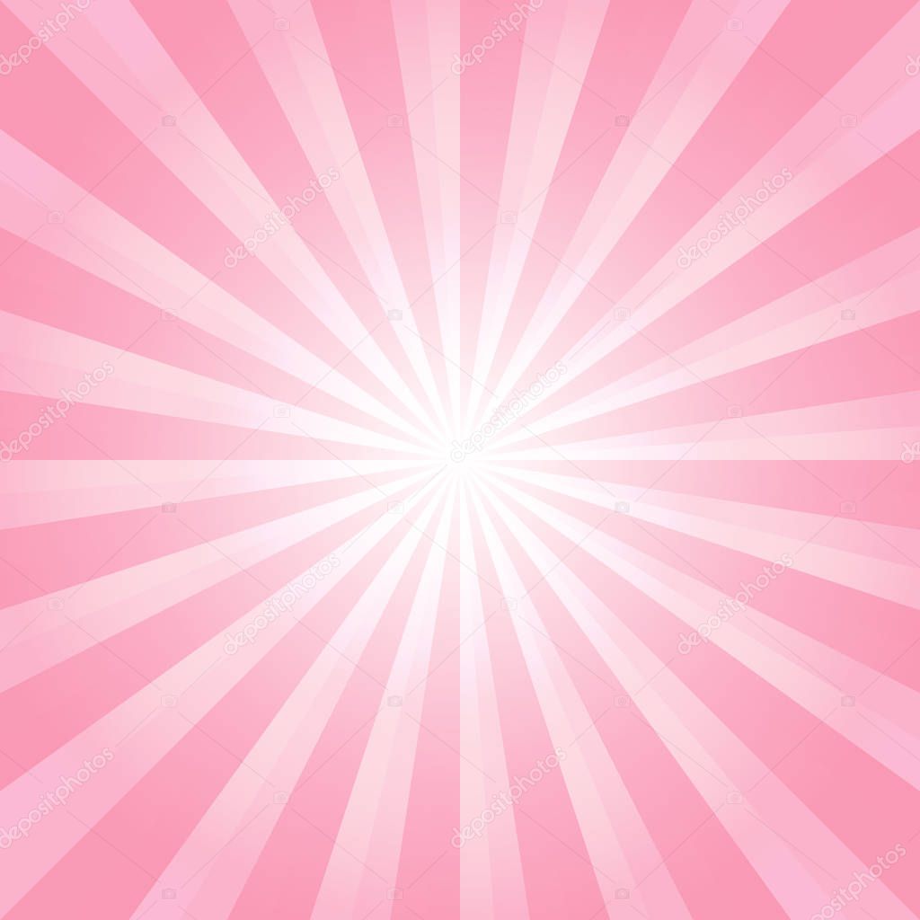Abstract light Pink rays and stars background. Vector EPS 10, cmyk