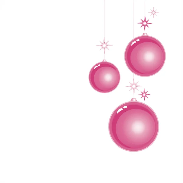 Purple Christmas Balls Isolated White Background Vector Eps Cmyk — Stock Vector