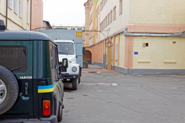 Kharkiv, Ukrayna - 26 Ekim 2017: Binalar Kharkiv cezaevi tesis toprakları üzerinde