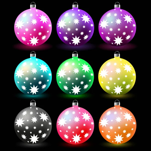 Bolas de Navidad coloridas . — Vector de stock