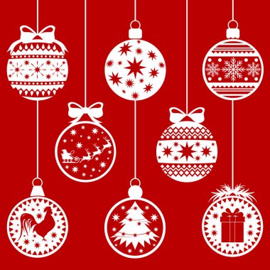 Noel topları kırmızı.