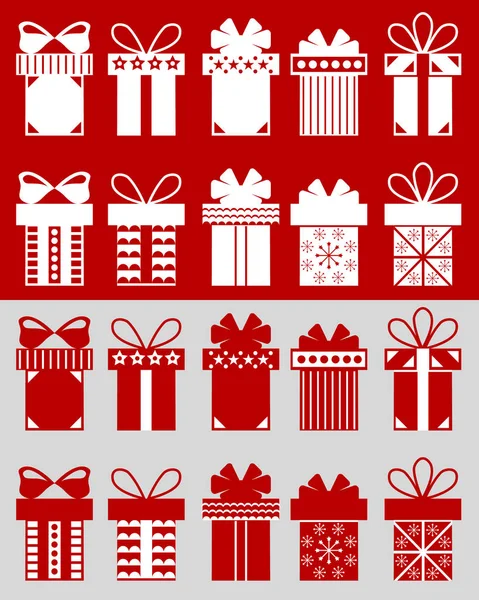 Cajas de Navidad con patrones . — Foto de Stock
