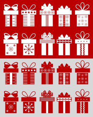 Noel kutuları desenleri ile.