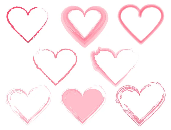 Aşk sembolleri için kalp şekli tasarımı. — Stok Vektör