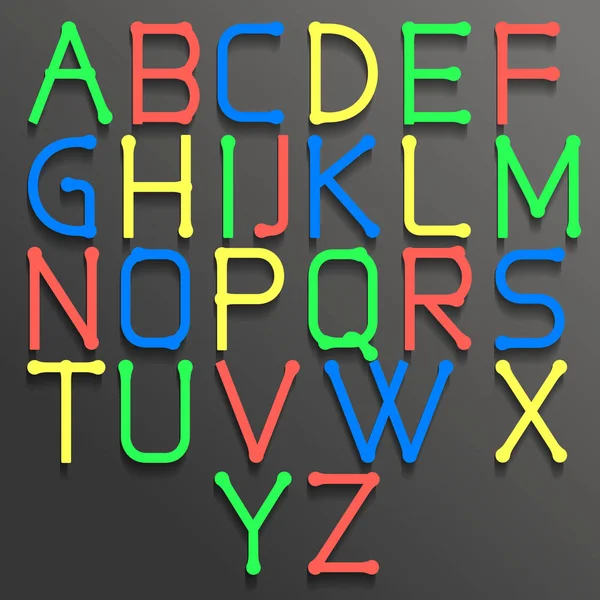 Alphabet abstrait coloré . — Image vectorielle