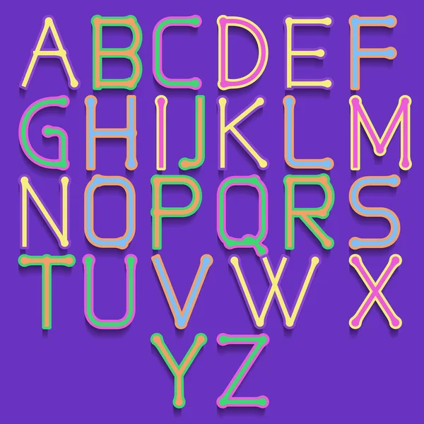 Alphabet abstrait coloré . — Image vectorielle