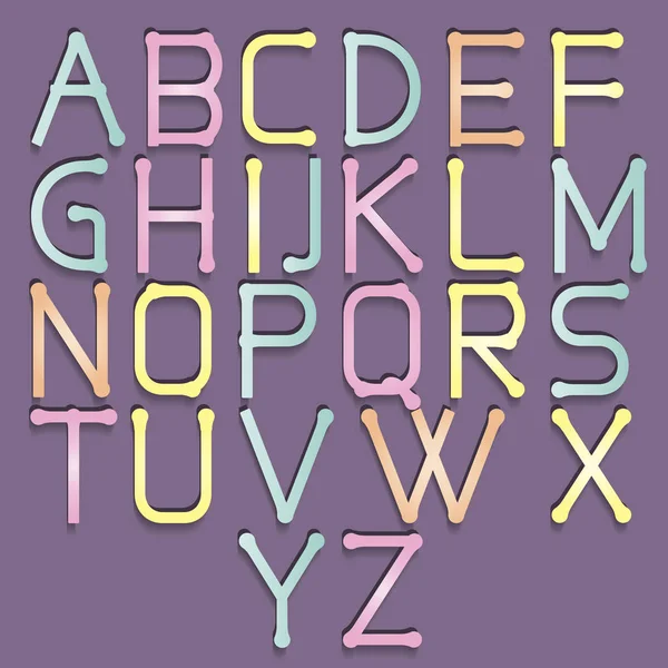 Alfabeto astratto colorato . — Vettoriale Stock