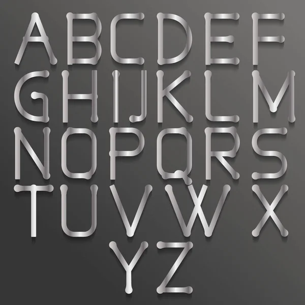 Alphabet abstrait argent . — Image vectorielle