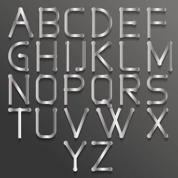 Abstract alphabet silver. — Stock Vector