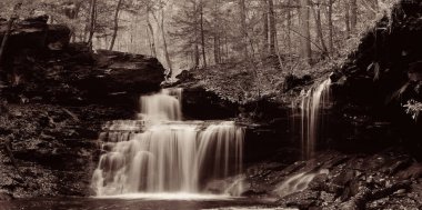 Siyah beyaz şelaleler