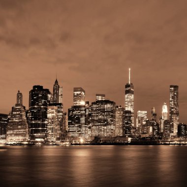 Manhattan şehir merkezine geceleri