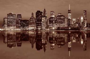 Manhattan şehir merkezine geceleri