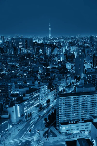 東京スカイツリー、都市スカイライン — ストック写真