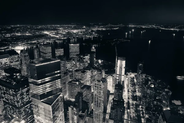 New York'un downtown, gece — Stok fotoğraf