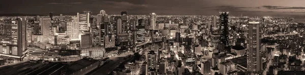 Osaka vista de la azotea noche —  Fotos de Stock