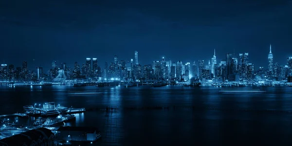 Skyline von Midtown über dem Hudson River — Stockfoto