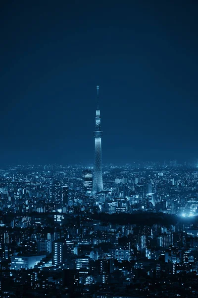 Tokyo Skytree ve şehir manzarası — Stok fotoğraf