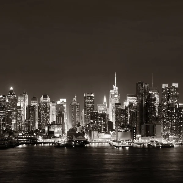 Midtown Panorama přes Hudson River — Stock fotografie