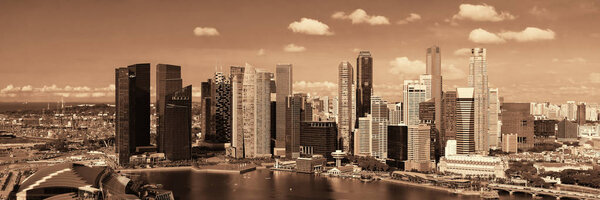 Singapore downtown skyline with urban buildings