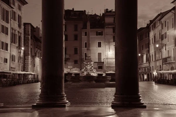 Street view from Pantheon at night — Stock Photo, Image