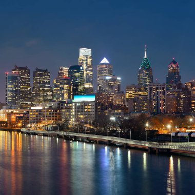 Philadelphia manzarası, gece