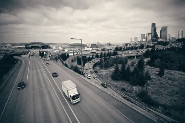 downtown Seattle ile trafik