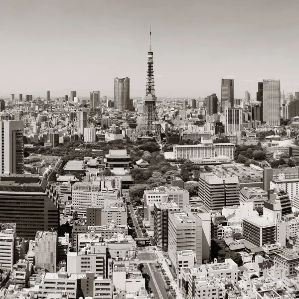 Токійська вежа та міського горизонту — стокове фото