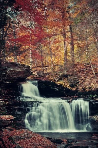 Herbst Wasserfälle im Park — Stockfoto