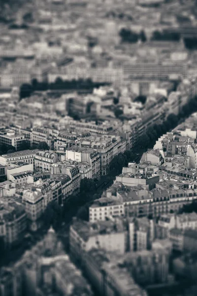 Paris city street rooftop view — Stock Photo, Image