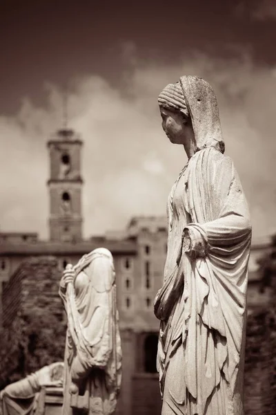 Fórum de Roma com ruínas — Fotografia de Stock