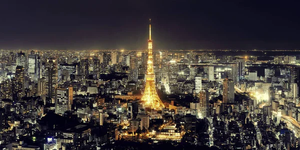 도쿄 타워와 도시의 스카이 라인 — 스톡 사진